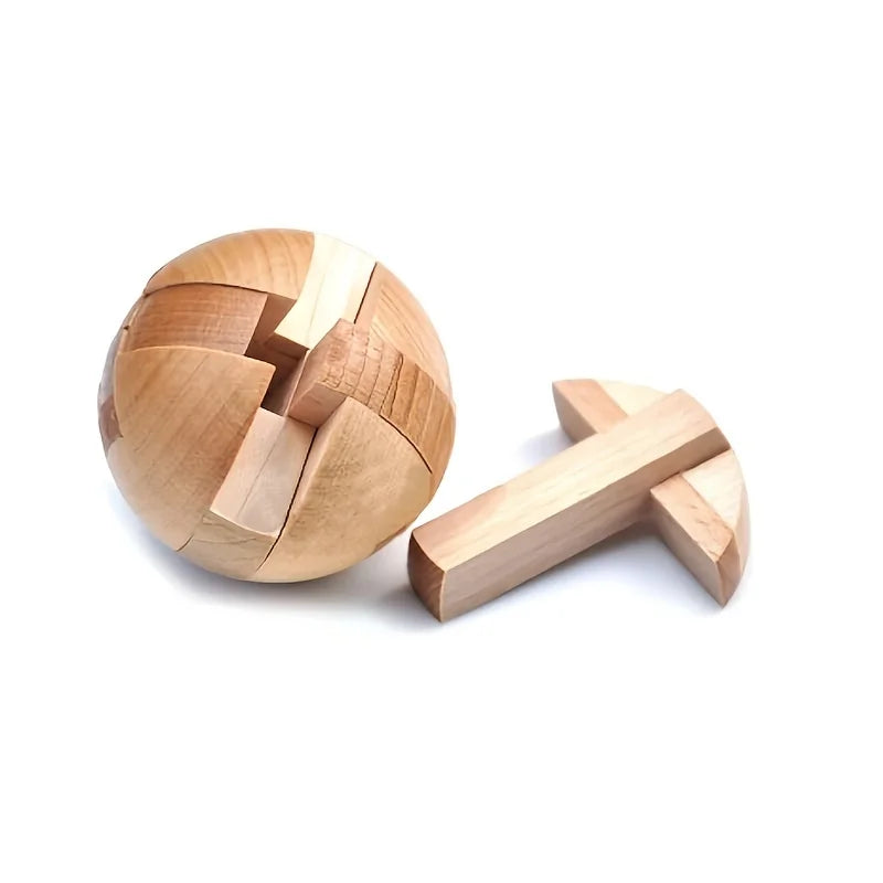 Wooden puzzle balls, home decorations for Halloween, Christmas and Thanksgiving gifts, cultivate problem-solving skills
